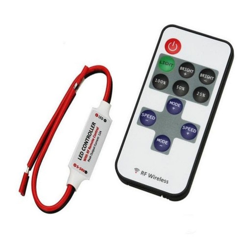 Mini Dimmer Controller - single color Led strip 5V/12V/24V DC + Remote control Mini Dimmer Controller - single color Led strip 5V/12V/24V DC + Remote control