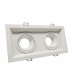 Housing WHITE adjustable double for lamp LED MR16 GU10