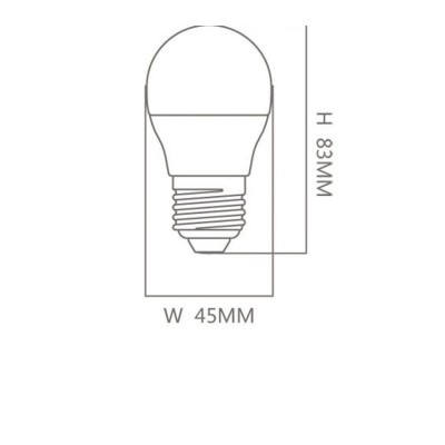 LED bulb 6W E27 G45 300º