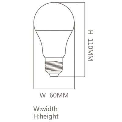 LED bulb 12W E27 A60 300º