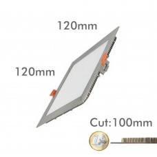 8W LED Square Downlight Slim Stainless Steel
