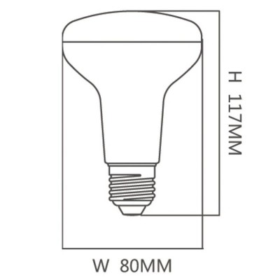 LED Bulb 12W E27 PAR R80 120º