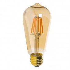 7W LED Bulb Filament Vintage E27 Gold ST64 - Dimmable