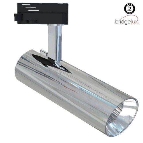 LED Tracklight 30W BERNA Chrome Silver Single-phase Track DOB Driverless