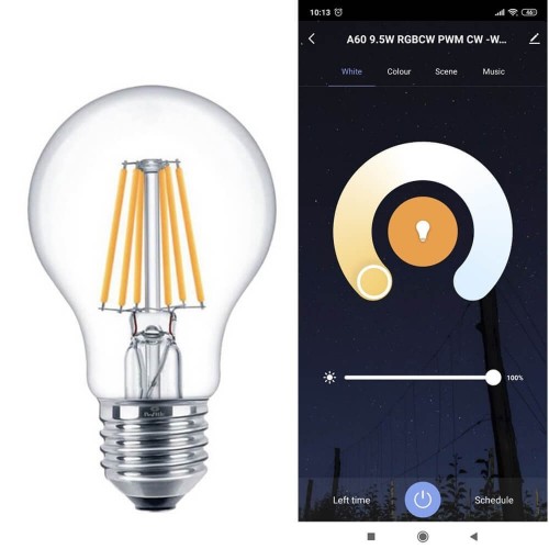 LED Bulb Filament 7W SMART Wifi - CCT - A60 Dimmable - E27