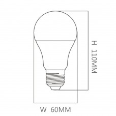 LED bulb 6W E27 A60 300º