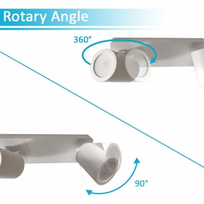 White Ceiling Lamp for 3x GU10