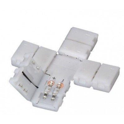 Pressure connector for cross monochrome strip