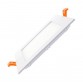 12W 120º 1350Lm LED Square Downlight Slim - Aluminium IP20