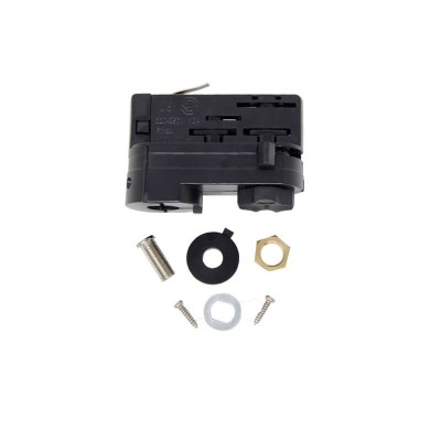 3-PHASE Connector for rail Black