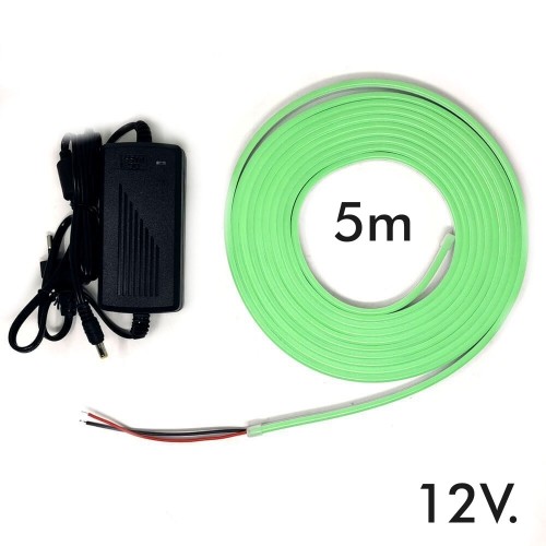 Pack LED Green Neon LED 6mm 12V + Power supply