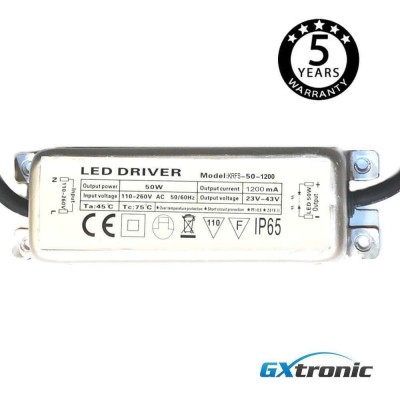 Driver for LED luminaire 50W 1200mA - IP65