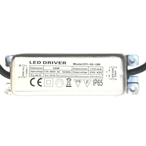 Driver for LED luminaire 50W 1200mA - IP65 Driver for LED luminaire 50W 1200mA - IP65