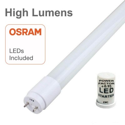 LED Tube Glass 8W 60cm 300º - HIGH LUMINOSITY - OSRAM CHIP