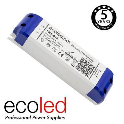Power supply PROFESSIONAL 24V 30W - ECOLED - IP20 - TÜV