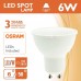 Spot LED SMD 6W 120° GU10 - OSRAM CHIP DURIS E 2835