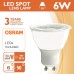 Led Bulb SMD 6W 38° GU10 - OSRAM CHIP DURIS E 2835