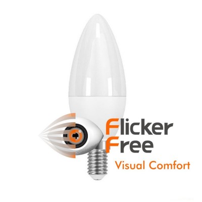 LED Candle Bulb 6W E14 C37 180º - OSRAM CHIP DURIS E 2835