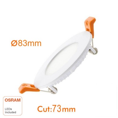 5W LED Circular Downlight Slim - OSRAM CHIP DURIS E 2835