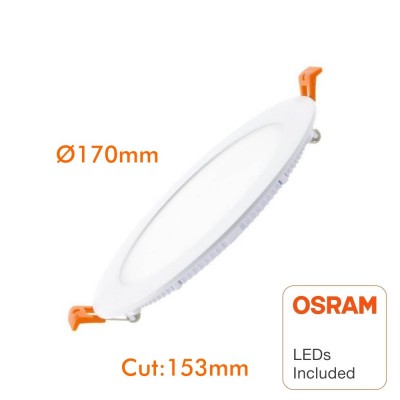 15W LED Circular Downlight Slim - OSRAM CHIP DURIS E 2835