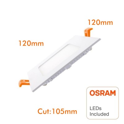 8W LED Square Downlight Slim - OSRAM CHIP DURIS E 2835