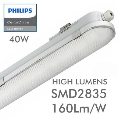 40W Integrated-LED Tri-Proof Light Philips Driver COREPLUS - CCT - 120cm