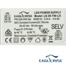Driver for LED luminaires 30W 750mA