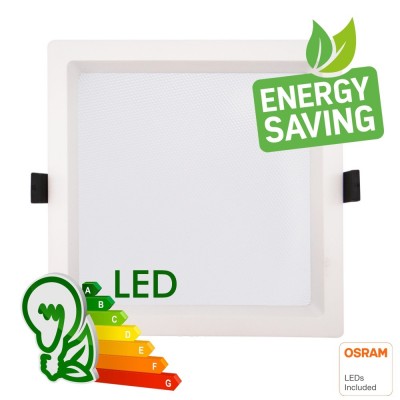 30W LED Downlight Square - OSRAM CHIP DURIS E 2835 - CCT - UGR17