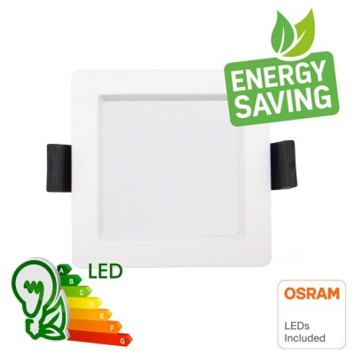 10W LED Downlight Square - OSRAM CHIP DURIS E 2835 - CCT - UGR17