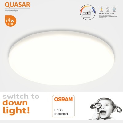 Downlight LED 24W Frameless QUASAR - OSRAM CHIP DURIS E 2835 - CCT