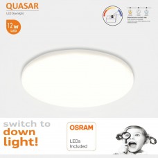 Downlight LED 12W Frameless QUASAR - OSRAM CHIP DURIS E 2835 - CCT