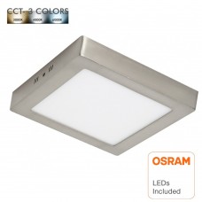 Square Stainless Steel 20W LED Ceiling Light - CCT - OSRAM CHIP DURIS E 2835