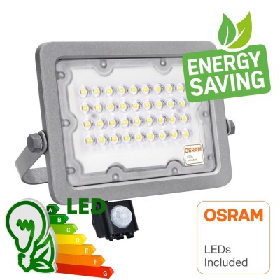30W LED Floodlight AVANT OSRAM CHIP DURIS E 2835 - Motion Sensor PIR