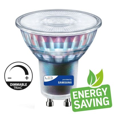 LED Bulb 6W - DIMMABLE - SAMSUNG GU10 GLASS