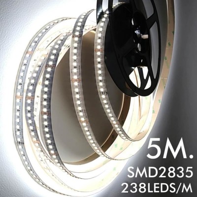 LED Strip 24V | 238xLED/m | 5m | SMD2835 | 2100Lm | 20W/M | IP20