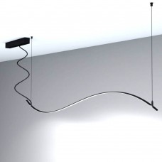 Linear Lamp Pendant LED - MILANO SLIM BLACK CURVES - 0.5m - 1m - 1.5m - 2m - IP20
