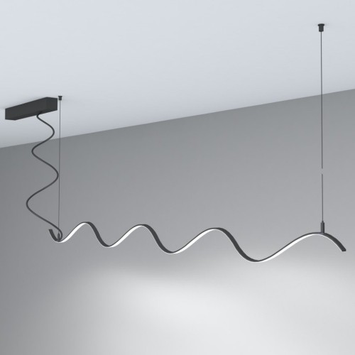 Linear Lamp Pendant LED - MILANO SLIM BLACK CURVES - 0.5m - 1m - 1.5m - 2m - IP20