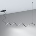 Linear Lamp Pendant LED - MILANO SLIM BLACK CURVES - 0.5m - 1m - 1.5m - 2m - IP20