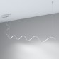 Linear Lamp Pendant LED - MILANO SLIM SILVER CURVES - 0.5m - 1m - 1.5m - 2m - IP20