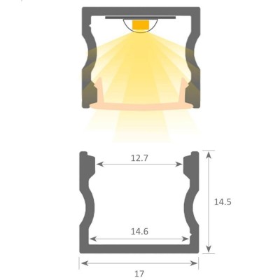 Linear LED Batten - NEW YORK SILVER - 0.44m - 0.94m - 1.44m - 1.94m - IP54