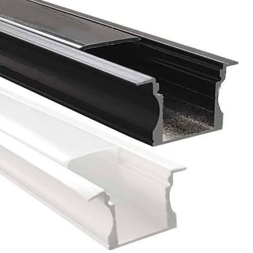 Profile White & Black - 2 Meters - Wings - Aluminum - for LED