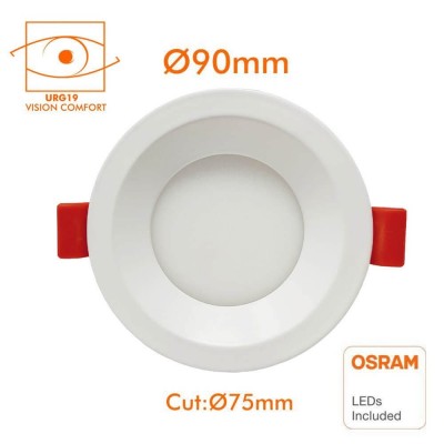 8W LED Downlight Round - OSRAM CHIP DURIS E 2835 - CCT - UGR19