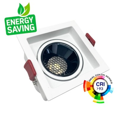 5W - 8W -12W LED Downlight Square White - Bridgelux Chip - UGR11- CCT- CRI+92