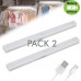 Pack 2 - Magnetic LED Closet Light - Motion Sensor - Lithium Battery - USB Rechargeable