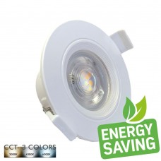7W White Round LED Downlight - IP54 - OSRAM CHIP - CCT