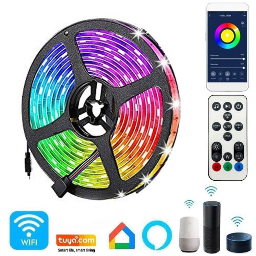Pack 32W 24V SMART WiFi RGB LED Strip + Remote Control - Dimmable - SMD5050