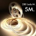 LED Strip COB 24V | 280 LED/m | 5m | FLIP CHIP | 1200Lm | 12W/M | CRI90 | IP20