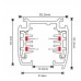 3-Phase Aluminum Track for LED Spotlights | 2 meters Black