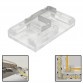 Pack 10 Transparent union L connector for LED strips - COB + SMD - 8mm - 10mm - IP20