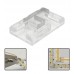 Pack 10 Transparent union L connector for LED strips - COB + SMD - 8mm - 10mm - IP20